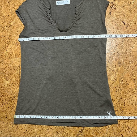 Carve Designs Light Brown Lace Up Back Sleeveless Top Sz XS - Picture 8 of 9